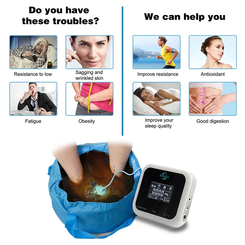 Iontová koupel nohou detoxikační stroj s dotykovým displejem imunita