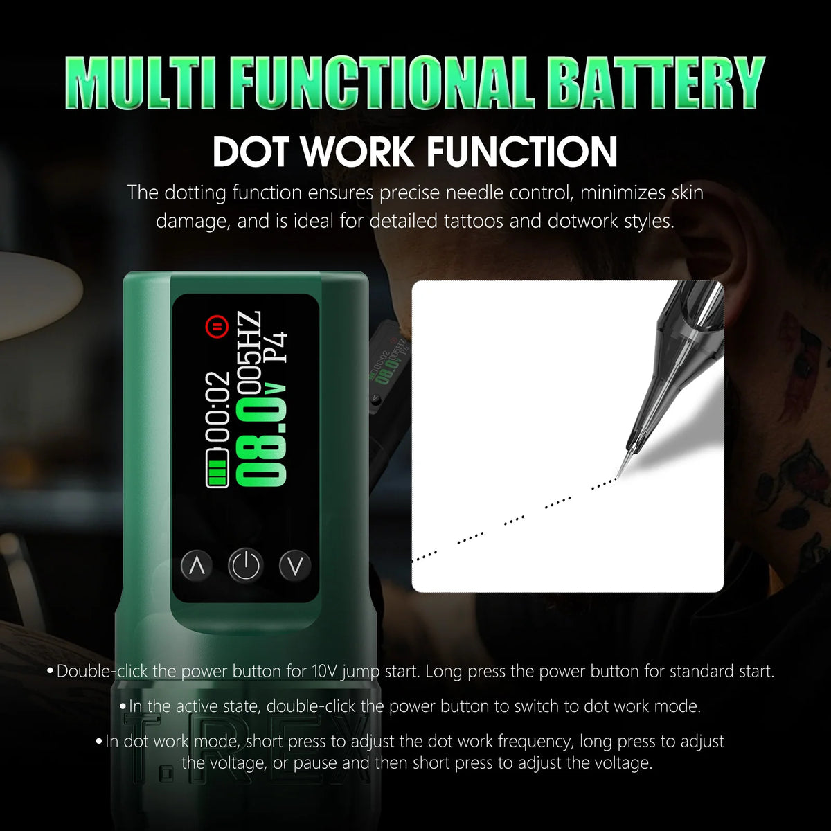 T-Rex Wireless Tattoo Machine &ndash; Long-Lasting Battery