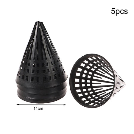 Durable 5Pcs Tapered Fishing Net Trap for Eels and Loaches - Black 11cm 5pcs