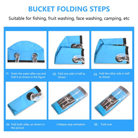 20L Waterproof Folding Bucket, Portable Collapsible Container