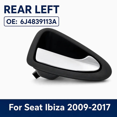 Plastic Door Handles Bright Silver for Seat Ibiza 6J0837113A 6J0837114A by InterCyprus Trading Ltd