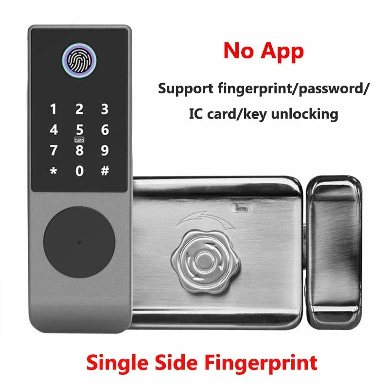TTLock WIFI Double Side Fingerprint Lock - IP66 Waterproof Single-No App