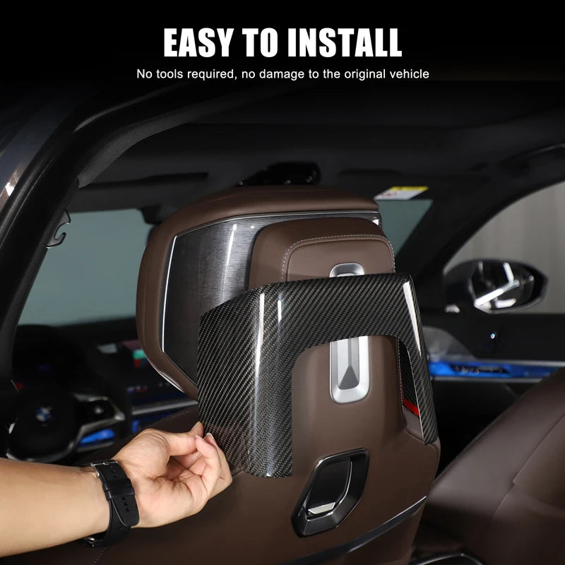 Panel zagłówka z prawdziwego włókna węglowego BMW Serii 7 G70 2023 Plus