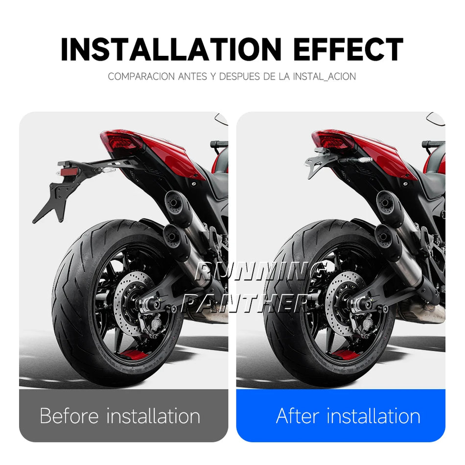 Aizmugurējā īsā astes rāmis numura zīmes turētājs CNC alumīnijs Ducati Monster 950