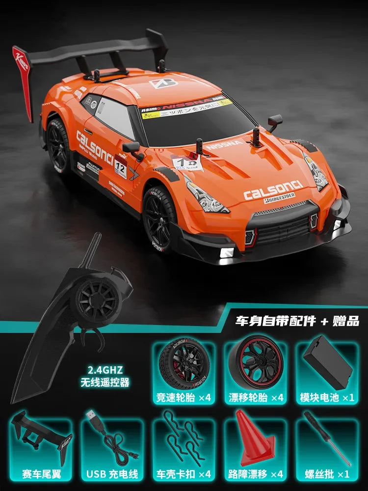GTR 2.4G 4WD Drift Racing Car - Remote Control Off-Road Vehicle for Kids Orange