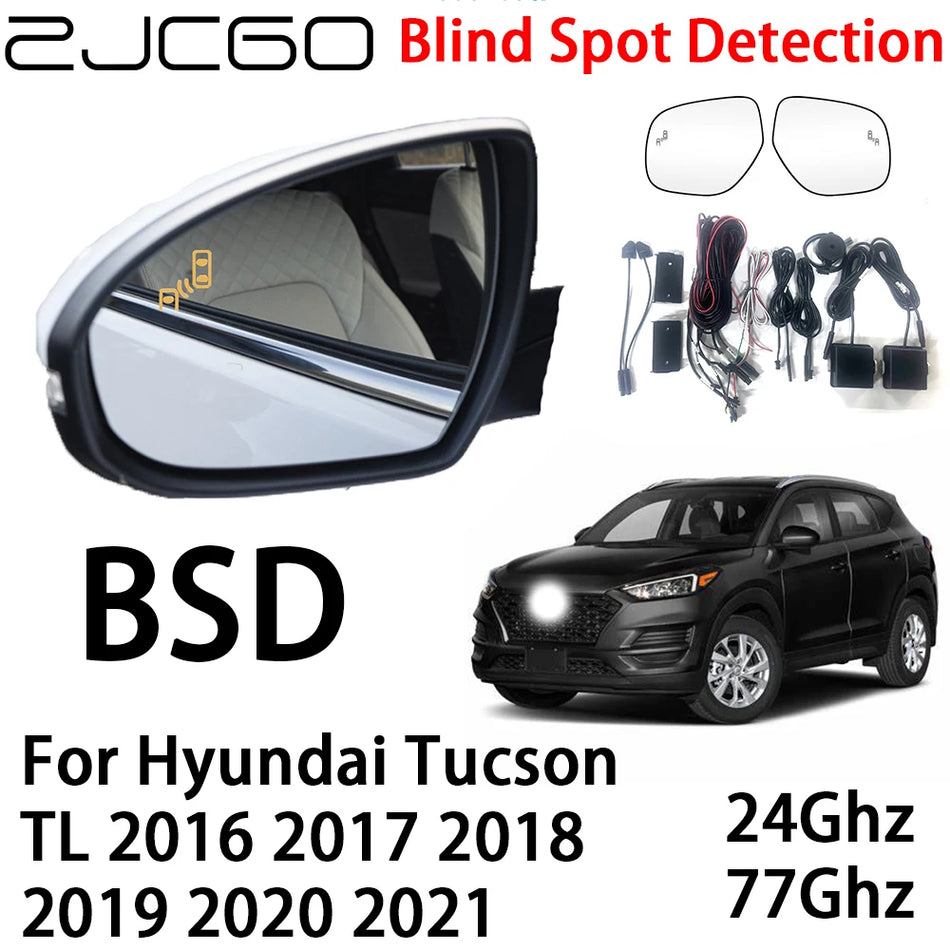 Radarų įspėjimo sistema Hyundai Tucson 2016-2021 su aklosios zonos aptikimu naudojant galinius mmWave radarus