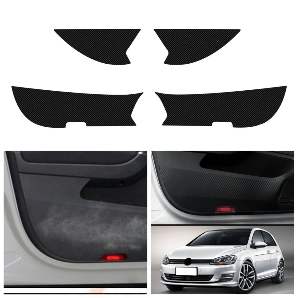 Volkswagen Golf 7 MK7 ja MK7.5 sisemise uksepaneeli kate süsinikkiust PVC kleebiste komplekt