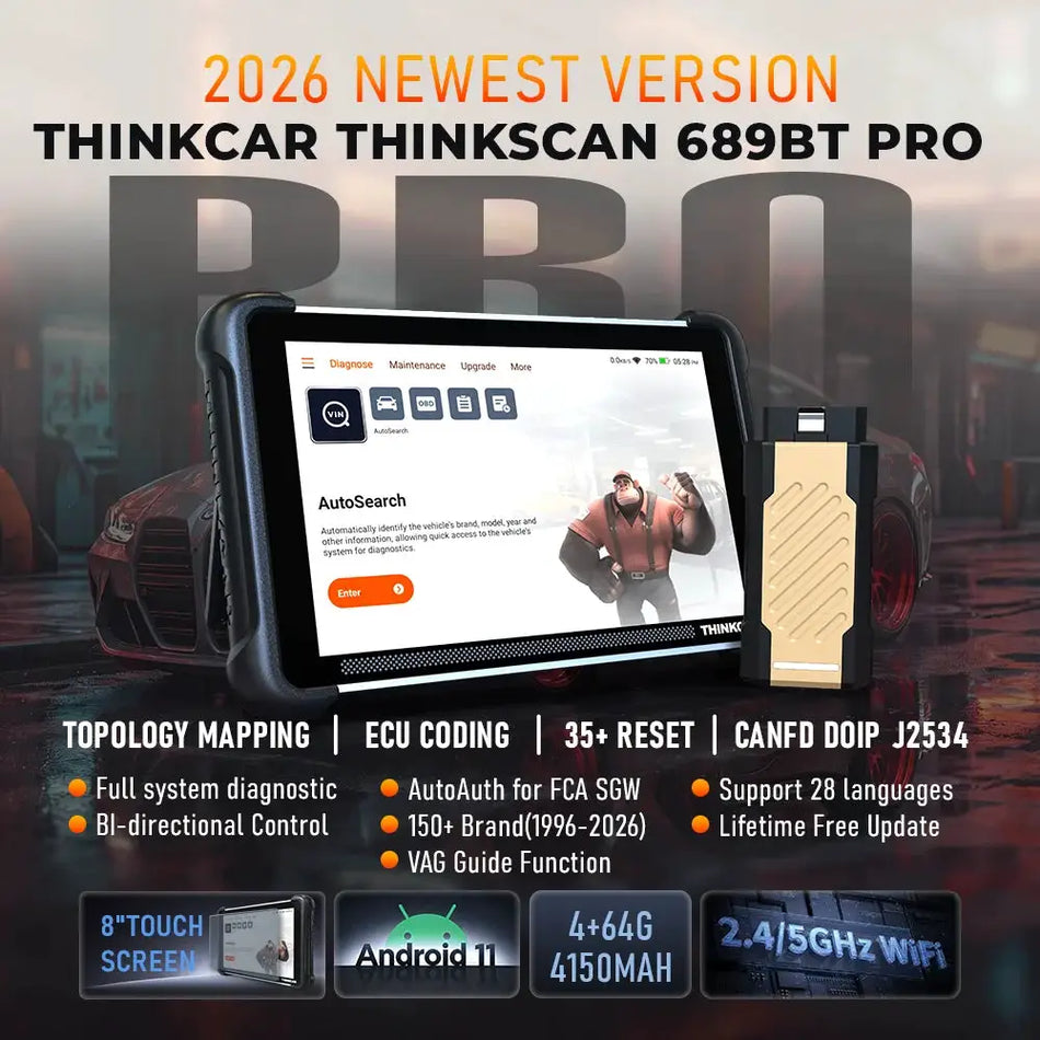 ThinkScan 689BT Pro OBD2 Scanner With Topology Map And 35 Service Resets by InterCyprus Trading Ltd
