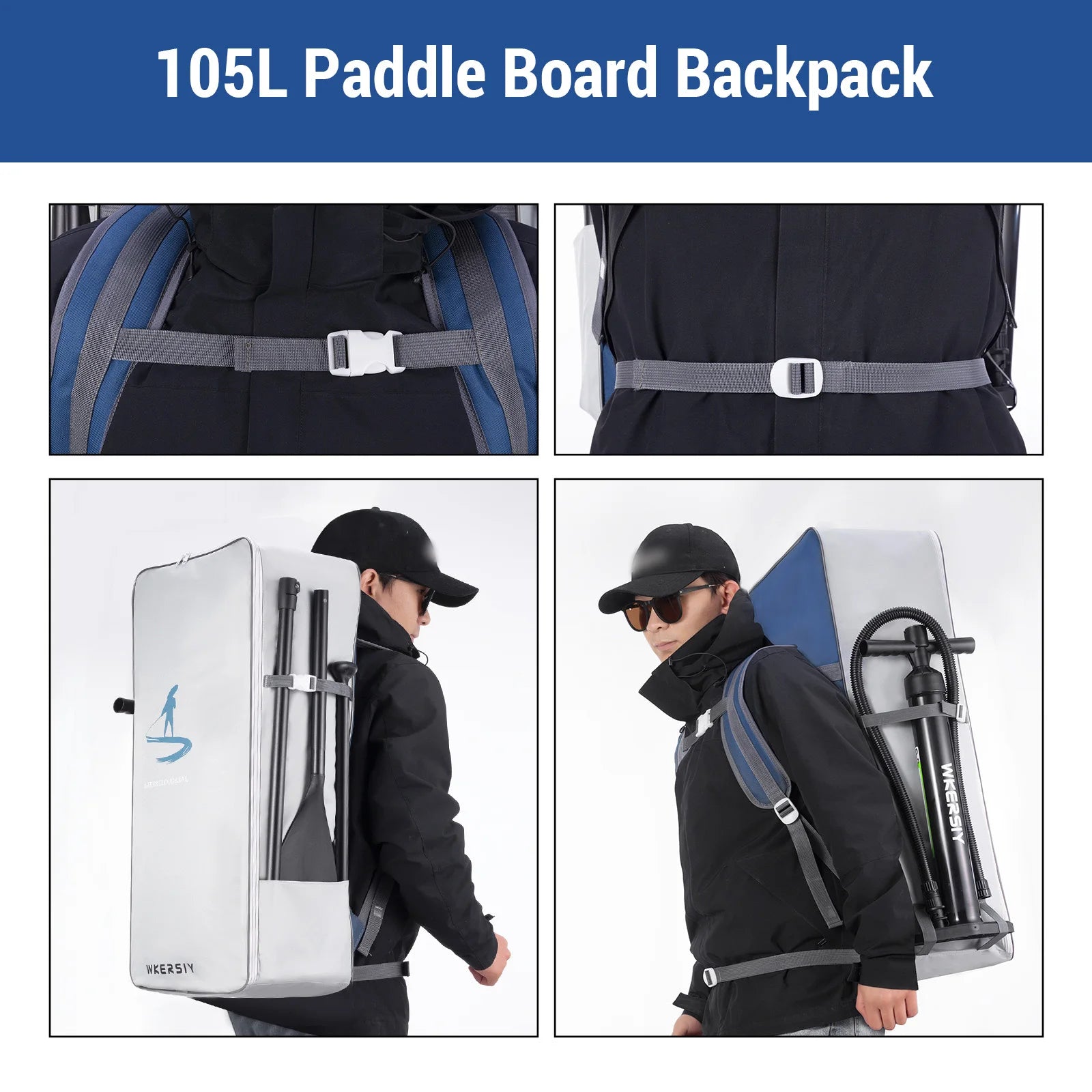 105L Paddle Board Backpack &ndash; Waterproof Large Capacity