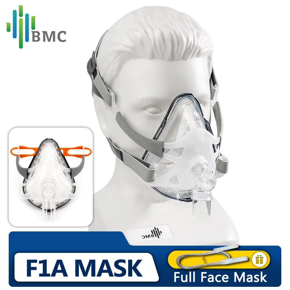 BMC F1A Full Face Mask With Headgear Clips &ndash; Sleep Aid
