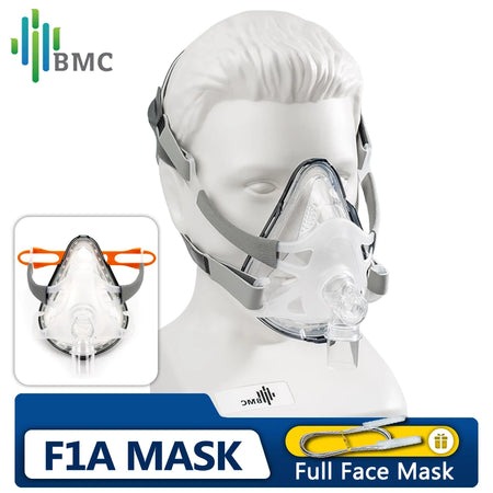BMC F1A Full Face Mask With Headgear Clips &ndash; Sleep Aid