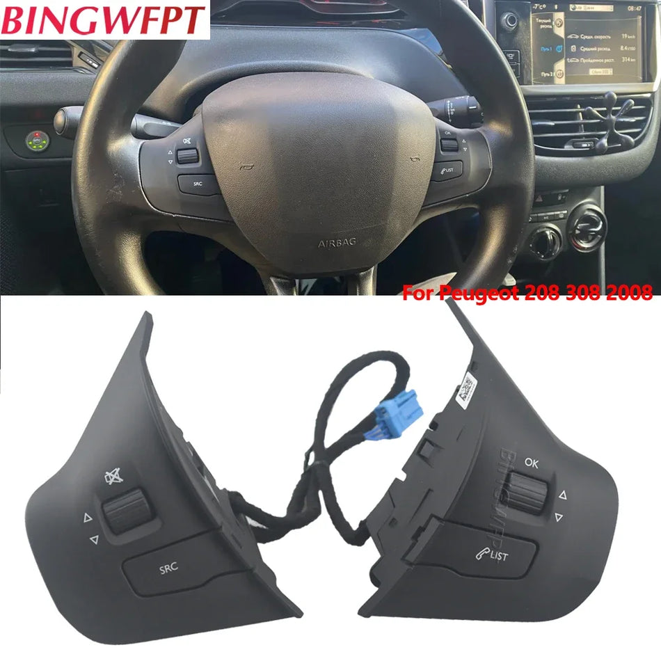 Večfunkcijski stikalo volana ABS za Peugeot 308, 208, 2008, 308S