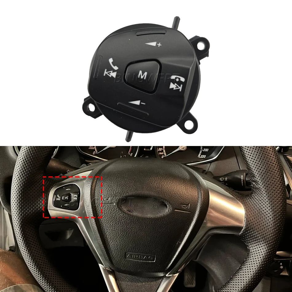 Interruptor de volumen del volante para Ford Fiesta MK7 MK8 ST Ecosport 2013-2015