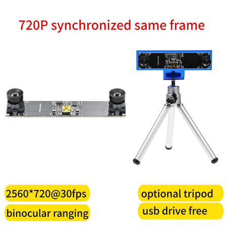 GXIVISION 720P Dual Lens USB Camera Module for 3D Depth and Face Recognition