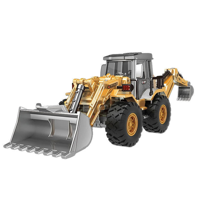 Diecast Excavator Tractor Cement Truck Car Bulldozer Crane Toy Model Wholesale Boy Gift Digger Alloy+Plastic Vehicle Education