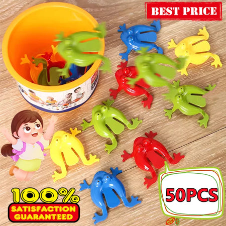 Jumping Frog Toys 50PCS Stress Relief Kids Birthday Party Gifts