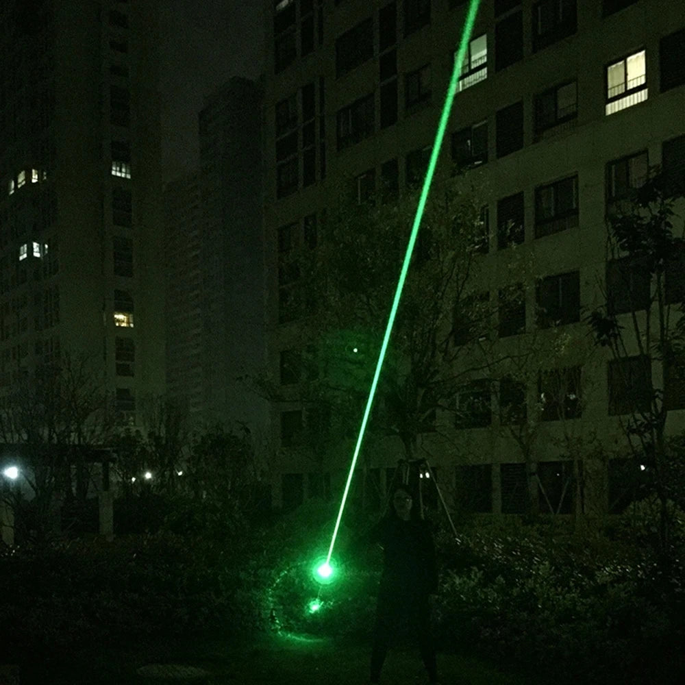 L0511 Handheld Two-Headed Laser Sword - Thick Beam Pro Green / EU Plug