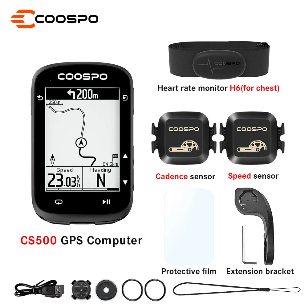 COOSPO CS500 Bike Computer &ndash; Bluetooth Enabled GPS Navigation CS500 H6 FULL / CHINA
