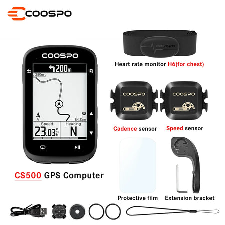 COOSPO CS500 Bike Computer &ndash; Bluetooth Enabled GPS Navigation CS500 H6 FULL / CHINA