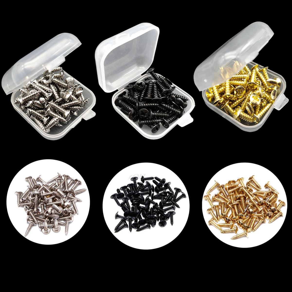 Miwayer Guitar Pickguard Screws 50 Pcs Box &ndash; Heavy Duty Iron