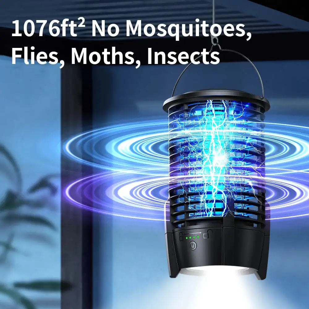 Outdoor Bug Zapper With LED Light 2000V Mosquito Killer