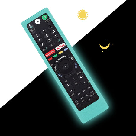 Silicone TV Remote Covers for Sony - Shockproof &amp; Luminous Light Blue / CHINA