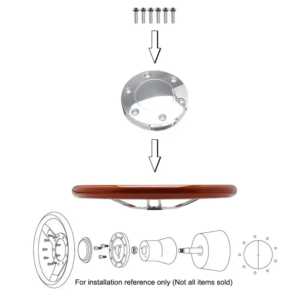 Defective Products Universal 380mm 15' Inch Steering Wheel with Horn Button Kit Copy Wood Car Auto Racing Sport Steering Wheel by InterCyprus Trading Ltd