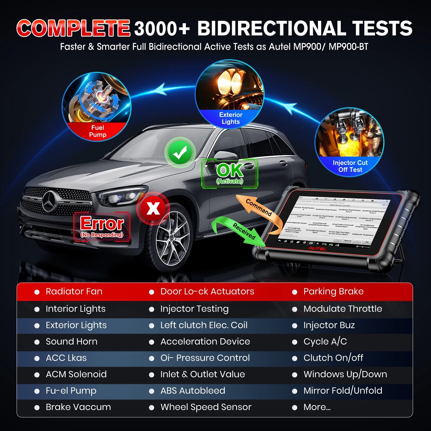 Autel MaxiCOM MK900-BT Diagnostic Scanner &ndash; Wireless DoIP