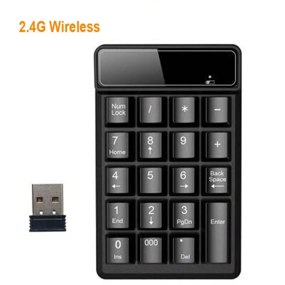 2.4GHz Wireless Numeric Keypad &ndash; Compact 19 Keys USB Ready Wireless