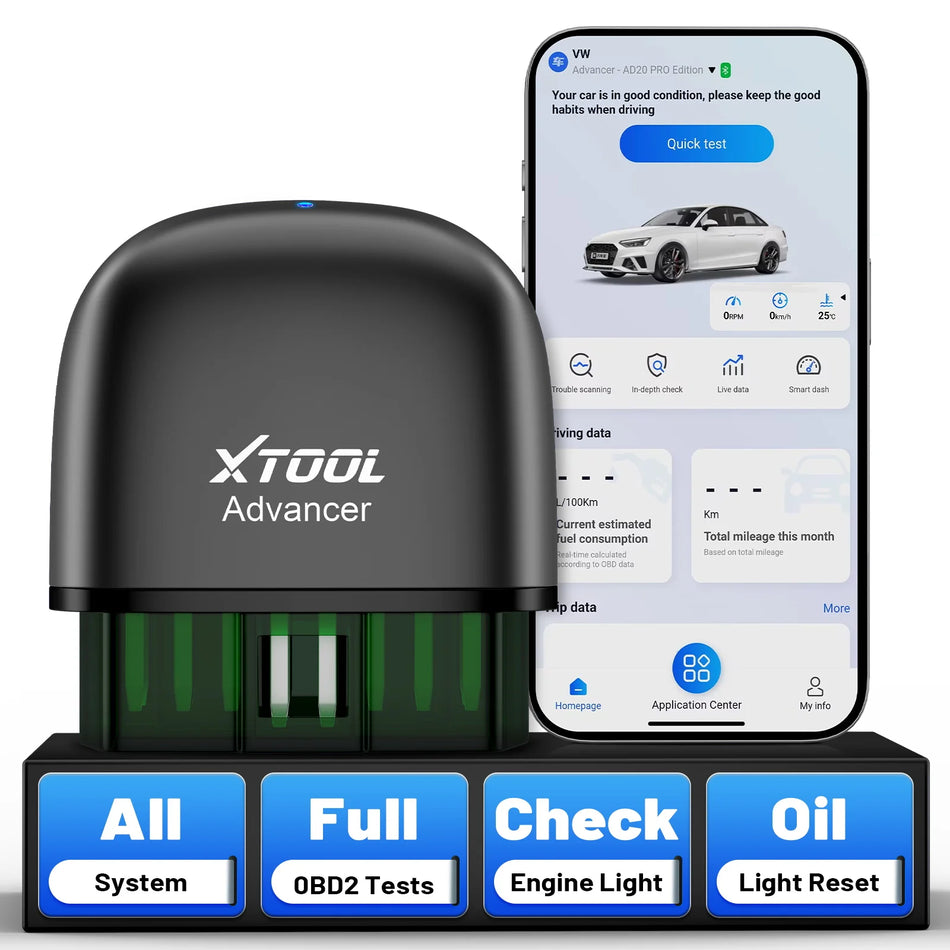 XTOOL AD20PRO OBD2 скенер с безжичен четец на кодове, тест за батерия