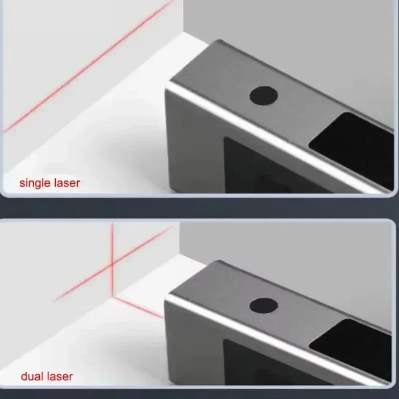 2 In 1 Laser Level Ruler Type-C &ndash; Dual Laser Protractor