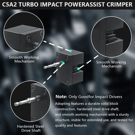 C5A2 Impact Power Assisted Crimper, Sheet Metal Crimper Impact Driver Crimp for Pipe Crimper Air Conditioner Installation by InterCyprus Trading Ltd