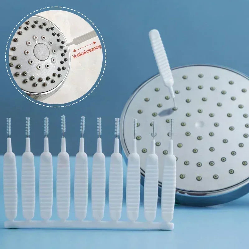 🟠 10/50pc Micro Nylon Brush Bathroom Shower Head Cleaner Mobile Phone Hole Pore Gap Washing Toilet Cleaning Accessorie Keyboard
