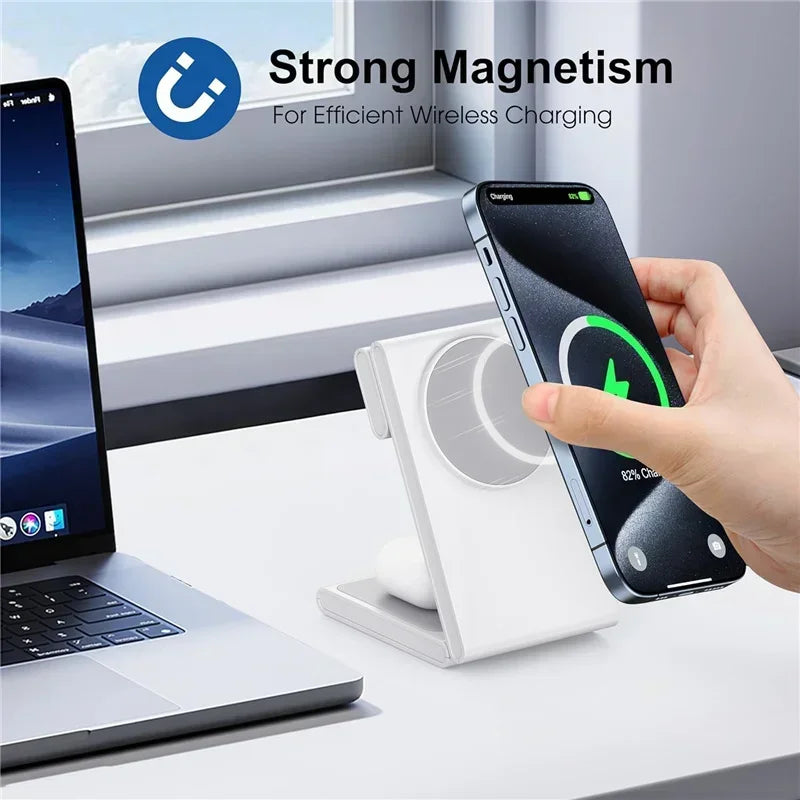 3 In 1 Foldable Wireless Charger Stand - Fast Charge