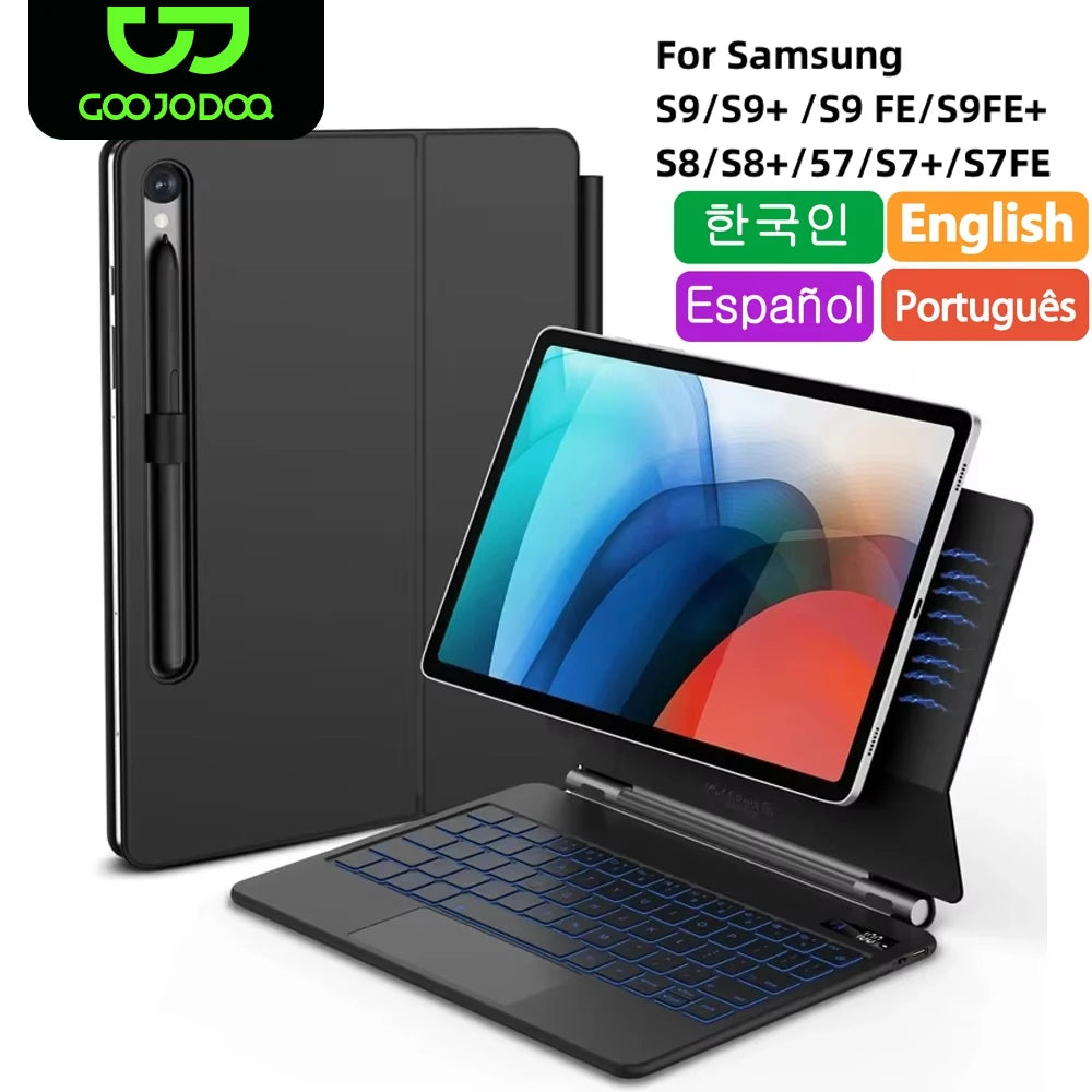Magic Keyboard For Galaxy Tab S7 Plus S8 S9 FE &ndash; Backlit