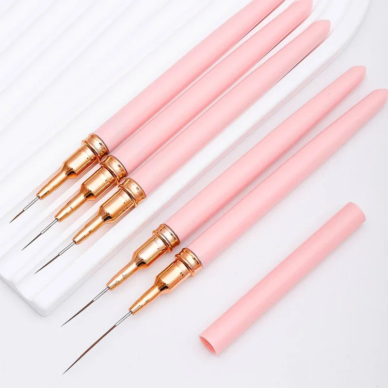 YIKOOLIN 5PCS Nail Art Liner Brushes Set &ndash; Ultra Fine Lines