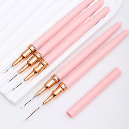 YIKOOLIN 5PCS Nail Art Liner Brushes Set &ndash; Ultra Fine Lines