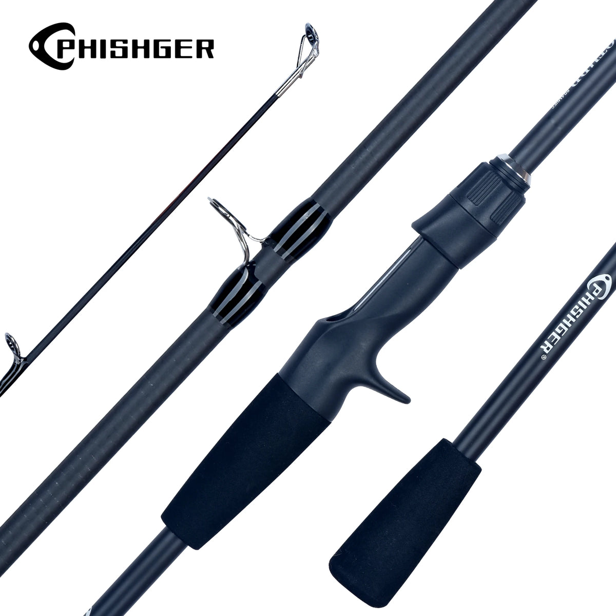 PHISHGER Travel Carbon Fishing Rod - Ultralight &amp; Portable Casting 2.1m 5-30g