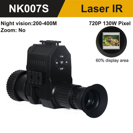 Megaorei Digital Night Vision Scope Monocular 200-400M Travel Infrared Camera Support Photo Video Recording Multiple Language NK007S Laser IR