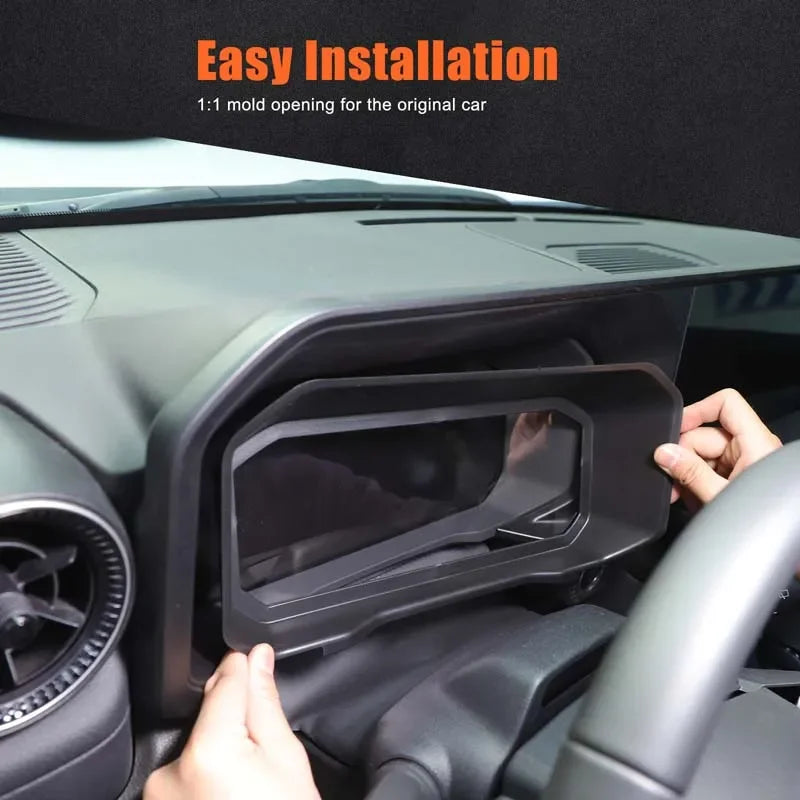 Защитная рамка панели приборов из матового черного ABS для Toyota LC250 Prado