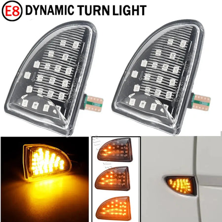 1 Pair LED Dynamic Car Blinker Side Mirror Marker Turn Signal Lights Lamp Accessories For Smart Fortwo 451 MK1 MKII 2007-2015 by InterCyprus Trading Ltd