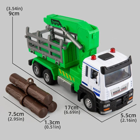 Diecast Alloy 1/32 Logging Truck &ndash; Movable LED Lights