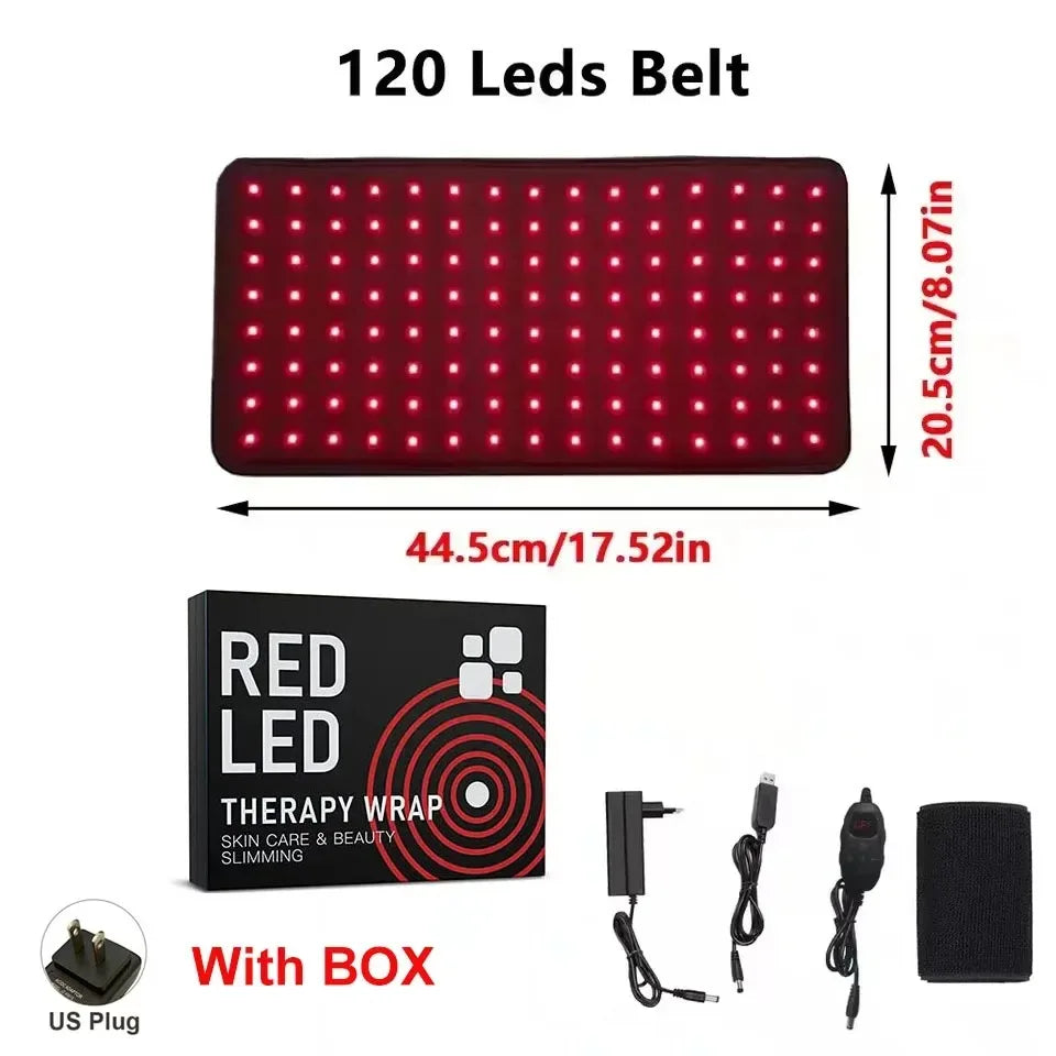 120Pcs LEDs Red And Infrared Belt - Infrared Therapy 120 Leds With Box-US