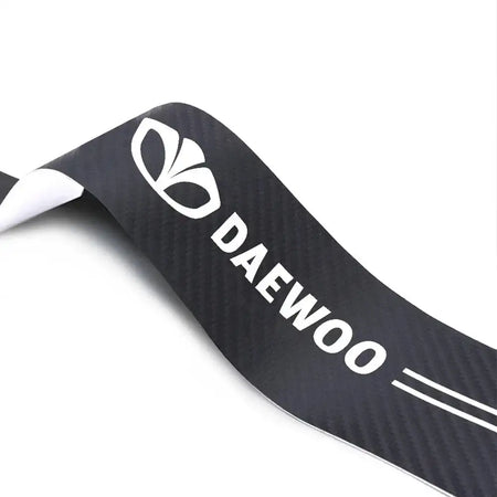 4PCS Carbon Fiber PU Leather Door Sill Protectors Daewoo