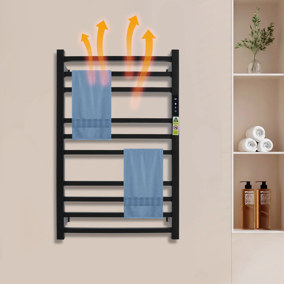 10 Barowy Elektryczny Podgrzewacz Ręczników, Szybkie Grzanie, IP56, Montowany na Ścianie, Stal Nierdzewna