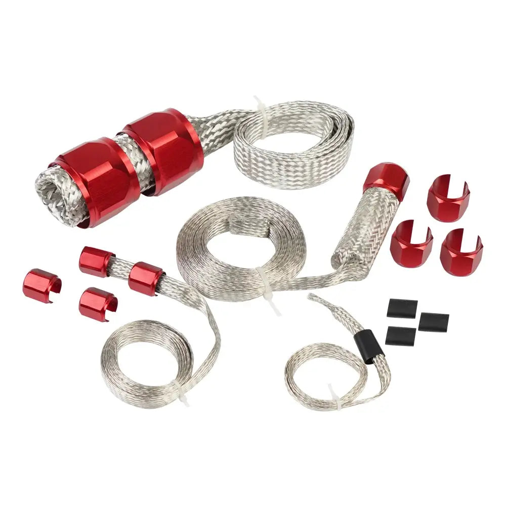 Universal Stainless Steel Braided Hose Kit Oil/Fuel/Vacuum/Radiator/Heater Engine Line Hose Sleeve Dress Up Kit by InterCyprus Trading Ltd