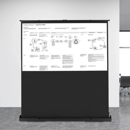 80 Inch Portable Projection Screen 1.2 Gain &ndash; Floor Stand GERMANY