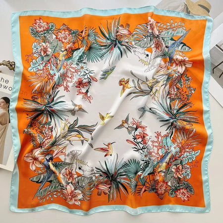 Luxury Design Print Silk Scarf &ndash; Timeless Elegance and Versatility
