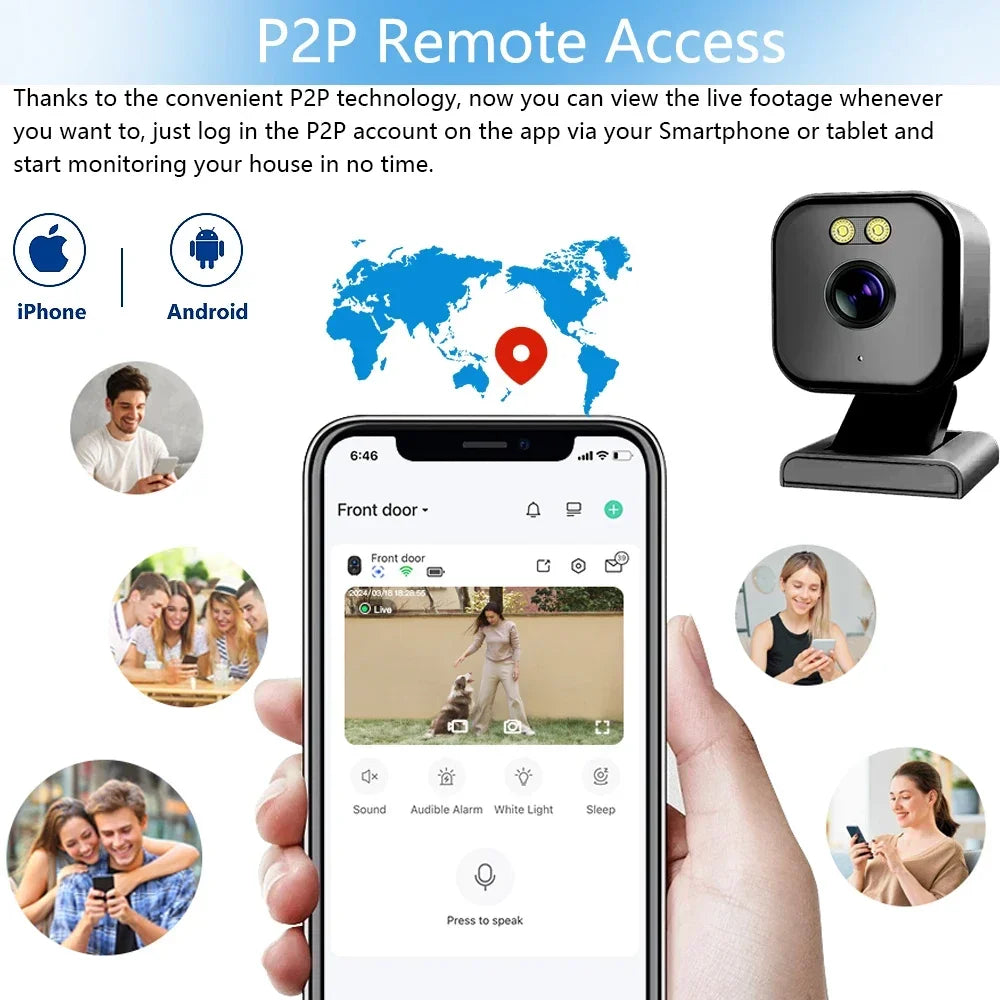 Jaxcam Mini Camera &ndash; Night Vision with Two-Way Audio