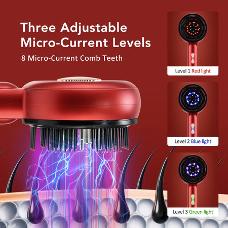 Electric Massage Comb with Red Light Therapy for Hair Growth and Anti Hair Loss